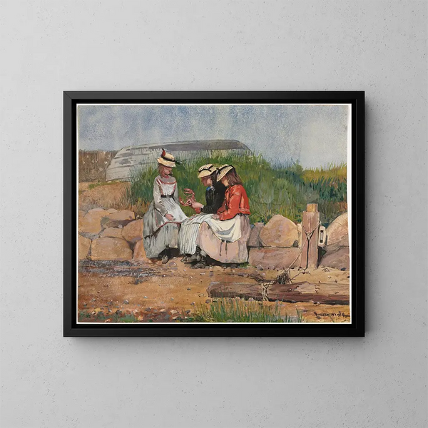 La Fille du pêcheur - Winslow Homer — indrammet kunstværk på væggen