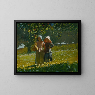 La cueillette des pommes - Winslow Homer — indrammet kunstværk på væggen