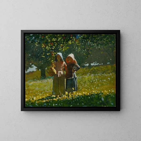 La cueillette des pommes - Winslow Homer — indrammet kunstværk på væggen