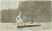 Dreng på en flåde - Winslow Homer — visning af kunstværket