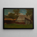 Gård med ænder og høns - Winslow Homer — indrammet kunstværk på væggen