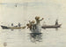 Fire både med børn - Winslow Homer — visning af kunstværket