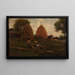 høstakker og børn - Winslow Homer — indrammet kunstværk på væggen