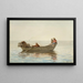 Tre drenge i en doris med hummerkasser - Winslow Homer — indrammet kunstværk på væggen