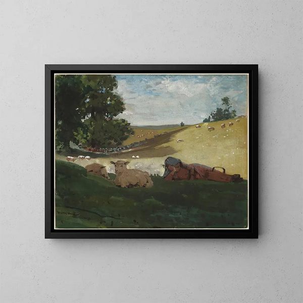 Eftermiddag varm - Winslow Homer — indrammet kunstværk på væggen