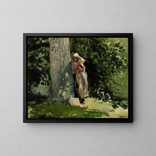 Træthed - Winslow Homer — indrammet kunstværk på væggen