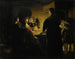en taverne-scene oplyst af stearinlys - Wolfgang Heimbach — visning af kunstværket