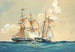 Action mellem USS Brig Chasseur og den britiske galion St Lawrence den 26. februar 1815 - Worden Wood — visning af kunstværket