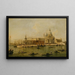 Venise, den Dogana og Santa Maria della Salute - Atelier af Francesco Guardi — indrammet kunstværk på væggen