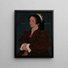 Lady Lee Margaret Wyatt née omkring 1509 - Hans Holbein den Yngres værksted — indrammet kunstværk på væggen