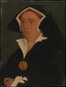 Lady Rich Elizabeth Jenks døde i 1558 - Atelier af Hans Holbein den Yngre — visning af kunstværket