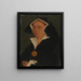 Lady Rich Elizabeth Jenks døde i 1558 - Atelier af Hans Holbein den Yngre — indrammet kunstværk på væggen