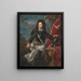 Portrait af en mand i rustning - Hyacinthe Rigaud værksted — indrammet kunstværk på væggen