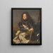 Portrait of Henri Louis De La Tour D'Auvergne 1679-1753 Comte D'Evreux Maréchal of France - Atelier de Hyacinthe Rigaud — indrammet kunstværk på væggen