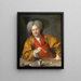 En elegant herre, der holder en pibe - Jean-Baptiste Santerre's værksted — indrammet kunstværk på væggen