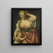 Vénus og Cupidon - Atelier de Paolo Veronese — indrammet kunstværk på væggen