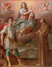 La Vierge à l'Enfant entre l'archange Michel et saint François - Atelier de Santi di Tito — visning af kunstværket