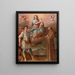 La Vierge à l'Enfant entre l'archange Michel et saint François - Atelier de Santi di Tito — indrammet kunstværk på væggen