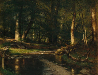Le ruisseau dans les bois - Worthington Whittredge — visning af kunstværket