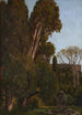 Les Cyprès à la Villa d'Este à Tivoli - Worthington Whittredge — visning af kunstværket