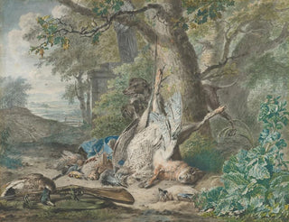 Wybrand Hendriks - Hunting Still Life in a Forest.webp