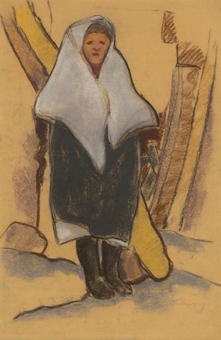 Zolo Palugyay - Girl in a White Woolen Scarf.webp