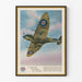 Vintage plakat af Spitfire-jager i formation - Luftfartsindretning til væggen