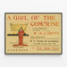 Vintage plakat A Girl of the Commune - Grafisk illustration til vægdekoration — indrammet kunstværk på væggen