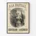 Vintage plakat ved La Bastille - Tekst Lucien Rouland, Musik E. de Reichenstein