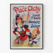 Vintage plakat Place Clichy - Uddeling af blomsterbuketter fra Nice