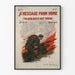 Vintage militærplakat En besked hjemmefra - Retro vægdekoration krig 1918