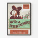 Vintage dekorativ plakat Moral Entertainment gammel teater