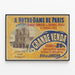 Vintage plakat Notre-Dame de Paris - Salg af stormagasiner Rio de Janeiro — indrammet kunstværk på væggen