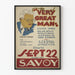 Vintage Plakat Teater The Very Great Man - Retro Vægdekoration