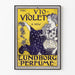 Vintage plakat parfume violet elegant vægdekoration