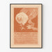 Vintage kalenderplakat 1904 med kylling litografi orange