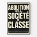 Vintage plakat af afskaffelse af klassesamfundet vægdekoration