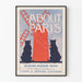 Vintage plakat About Paris med mølle og katte