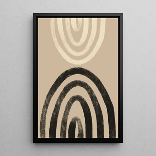 Échos Bohèmes - Minimalistisk Abstrakt Plakat
