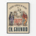 Vintage plakat Faust af Den Nationale Musikakademi - Plakat med klassisk musik Gounod
