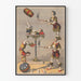 Vintage plakat af akrobatisk handling i cirkus