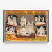 Vintage plakat 8 skønne damer i levende statuer - Kunstnerisk vægdekoration — indrammet kunstværk på væggen