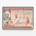 Vintage plakat af Adam Forepaugh Shows og Vaidis Twin Sisters — indrammet kunstværk på væggen