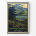 Vintage plakat af Adirondack-bjergene og Lake Placid - Naturlig vægdekoration