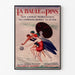 Bretagne-vintageplakat – La Baule-les-Pins, vist i en tynd ramme på en lys væg.