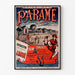 Vintage plakat Bretagne – Paramé, Saint-Malo-bugten, vist i en tynd ramme på en lys væg.