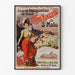 Vintage plakat Bretagne – Saint-Malo, casinoåbning, vist i en tynd ramme på en lys væg.
