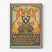 Udstillingsplakat – Sint Lucas, 1916 – Albert Hahn, vist i en tynd ramme på en lys væg.