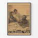 Historisk plakat – L’Alcool tue – Eugène Burnand, vist i en tynd ramme på en lys væg.