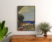 Vintage-plakat Marseille – Côte d’Azur – Roger Broders, indrammet over en trækommode mellem planter.